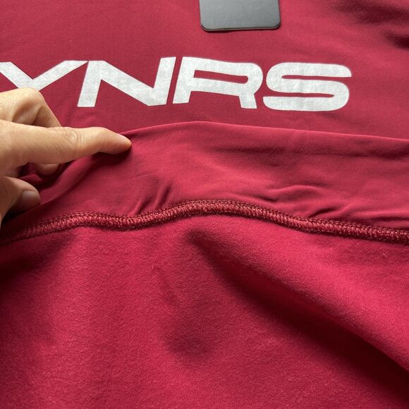 PYNRS Sweatshirt Mens Large Red Performance Streetwear Crewneck Zipper Pocket - Picture 7 of 11